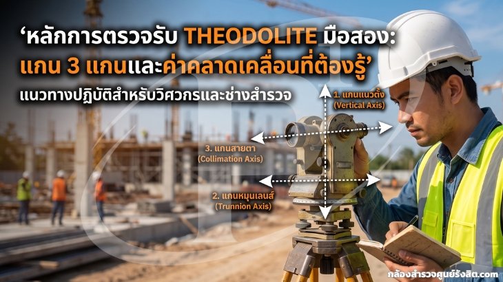หลักการตรวจรับ Theodolite มือสอง: แกน 3 แกนและค่าคลาดเคลื่อนที่ต้องรู้
