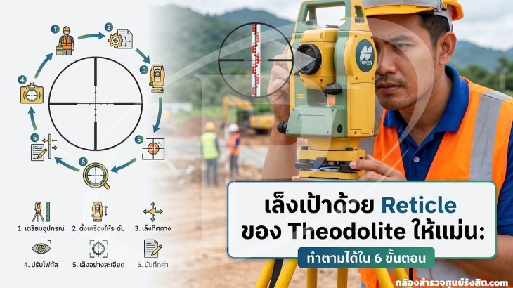 เล็งเป้าด้วย Reticle ของ Theodolite ให้แม่น: ทำตามได้ใน 6 ขั้นตอน