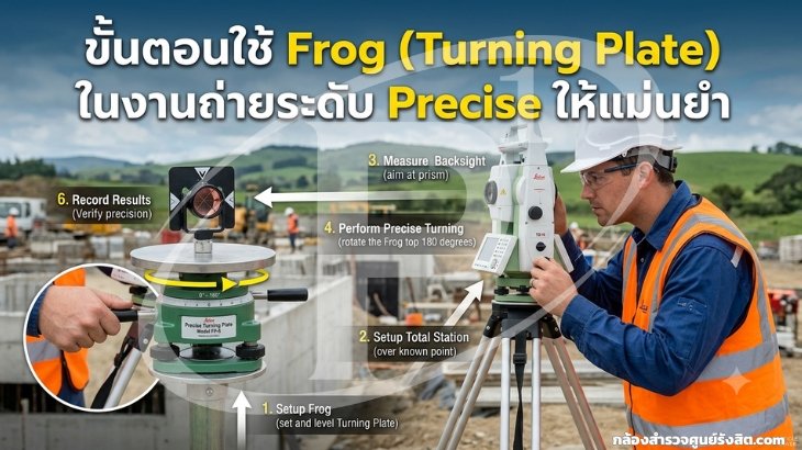 ขั้นตอนใช้ Frog (Turning Plate) ในงานถ่ายระดับ Precise ให้แม่นยำ