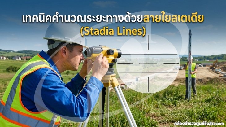 เทคนิคคำนวณระยะทางด้วยสายใยสเตเดีย (Stadia Lines)