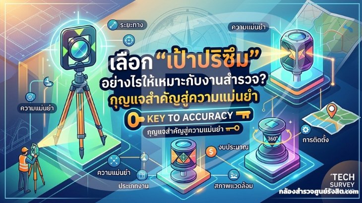 เลือก "เป้าปริซึม" อย่างไรให้เหมาะกับงานสำรวจ? กุญแจสำคัญสู่ความแม่นยำ