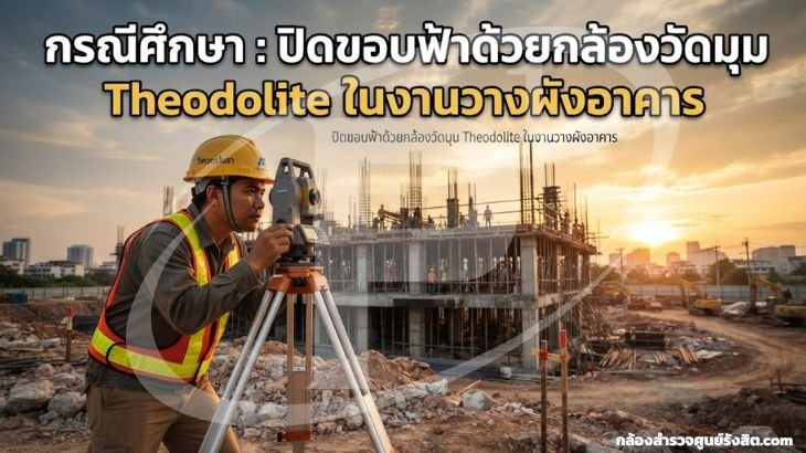 กรณีศึกษา: ปิดขอบฟ้าด้วยกล้องวัดมุม Theodolite ในงานวางผังอาคาร