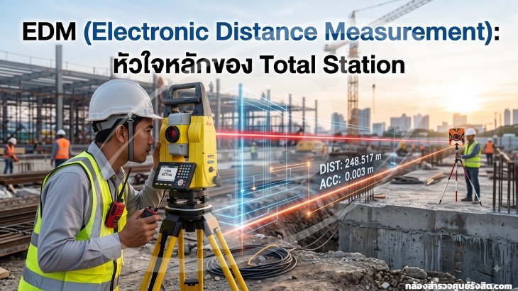 EDM (Electronic Distance Measurement) : หัวใจหลักของ Total Station