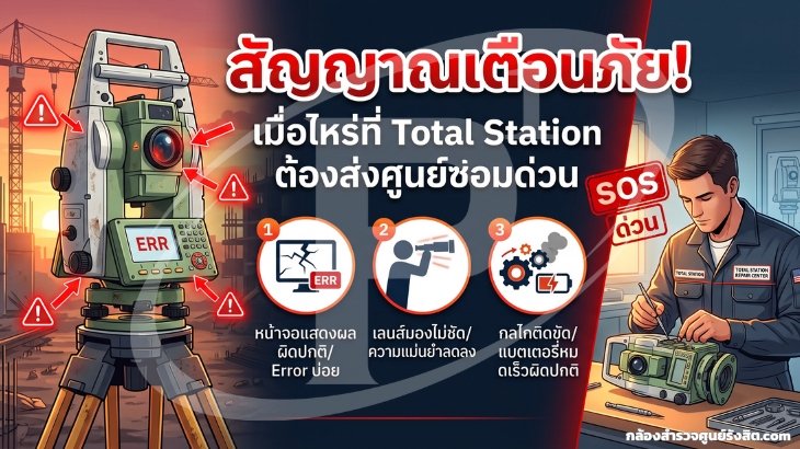 สัญญาณเตือนภัย! เมื่อไหร่ที่ Total Station ต้องส่งศูนย์ซ่อมด่วน