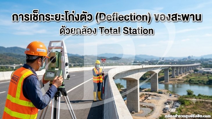 การเช็กระยะโก่งตัว (Deflection) ของสะพานด้วยกล้อง Total Station