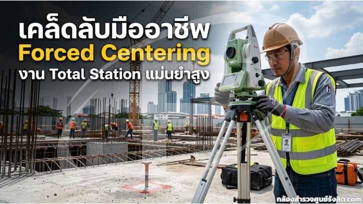 เคล็ดลับมืออาชีพ Forced Centering งาน Total Station แม่นยำสูง