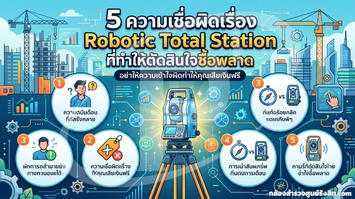 5 ความเชื่อผิดเรื่อง Robotic Total Station ที่ทำให้ตัดสินใจซื้อพลาด