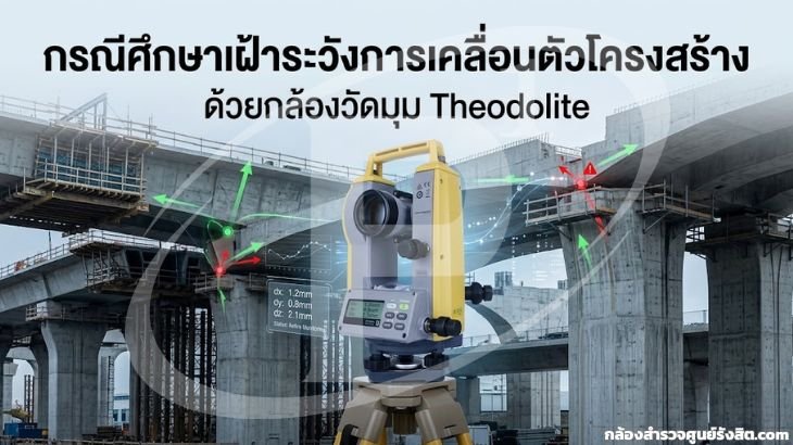 กรณีศึกษาเฝ้าระวังการเคลื่อนตัวโครงสร้างด้วยกล้องวัดมุม Theodolite