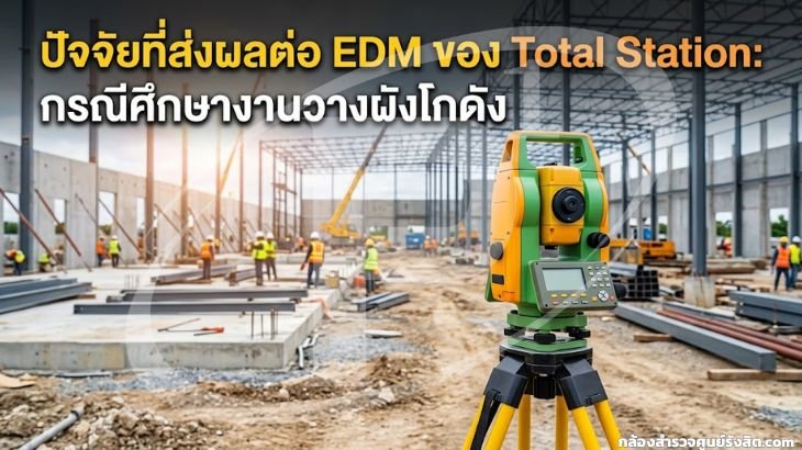 ปัจจัยที่ส่งผลต่อ EDM ของ Total Station: กรณีศึกษางานวางผังโกดัง