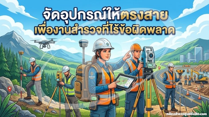 จัดอุปกรณ์ให้ตรงสาย เพื่องานสำรวจที่ไร้ข้อผิดพลาด
