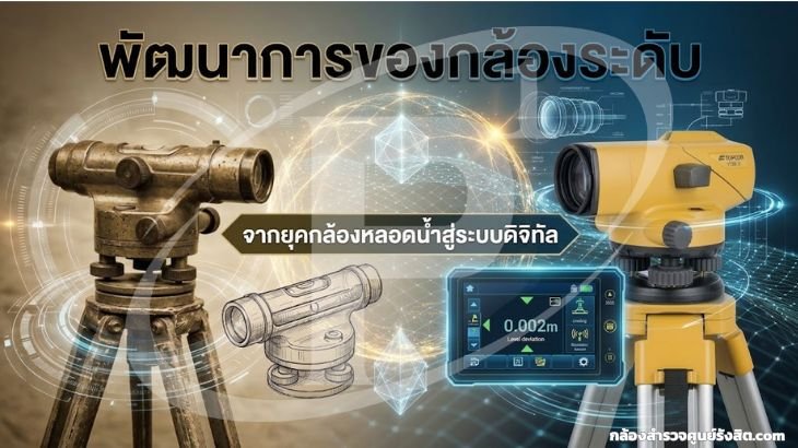 พัฒนาการของกล้องระดับ จากยุคกล้องหลอดน้ำสู่ระบบดิจิทัล