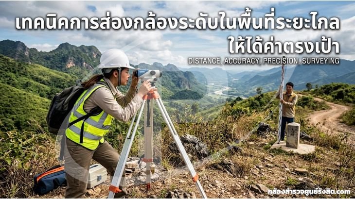  เทคนิคการส่องกล้องระดับในพื้นที่ระยะไกล ให้ได้ค่าตรงเป้า