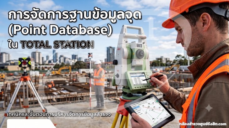 การจัดการฐานข้อมูลจุด (Point Database) ใน Total Station