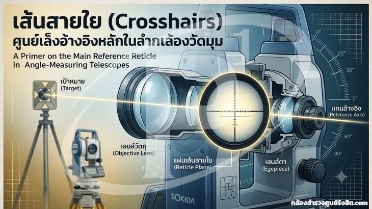 เส้นสายใย (Crosshairs) ศูนย์เล็งอ้างอิงหลักในลำกล้องวัดมุม