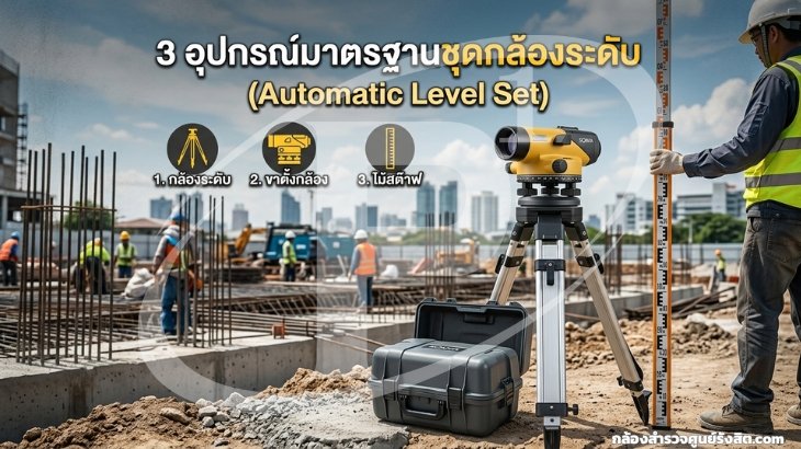 3 อุปกรณ์มาตรฐานชุดกล้องระดับ (Automatic Level Set)
