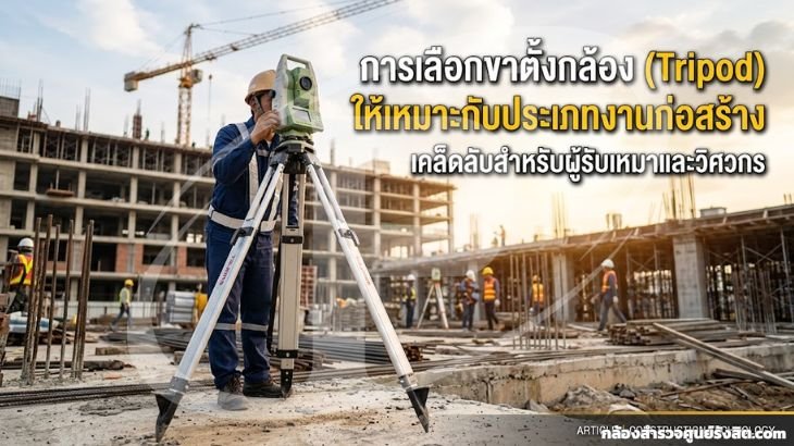 การเลือกขาตั้งกล้อง (Tripod) ให้เหมาะกับประเภทงานก่อสร้าง