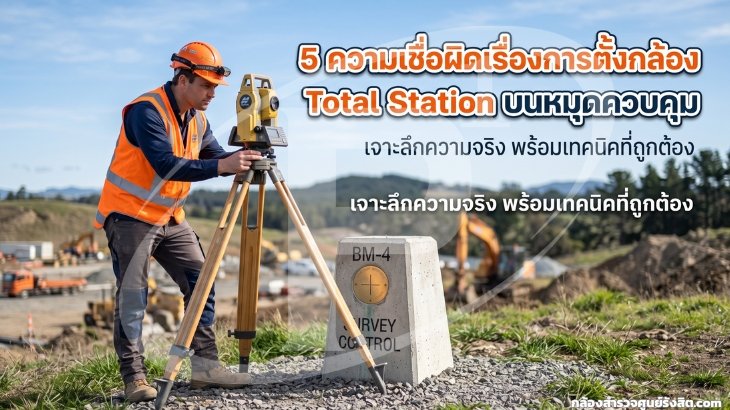 5 ความเชื่อผิดเรื่องการตั้งกล้อง Total Station บนหมุดควบคุม