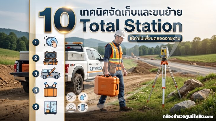 10 เทคนิคจัดเก็บและขนย้าย Total Station ให้ค่าไม่เพี้ยนตลอดอายุงาน