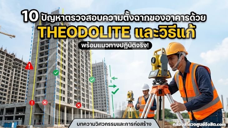 5 ปัญหาตรวจสอบความตั้งฉากของอาคารด้วย Theodolite และวิธีแก้