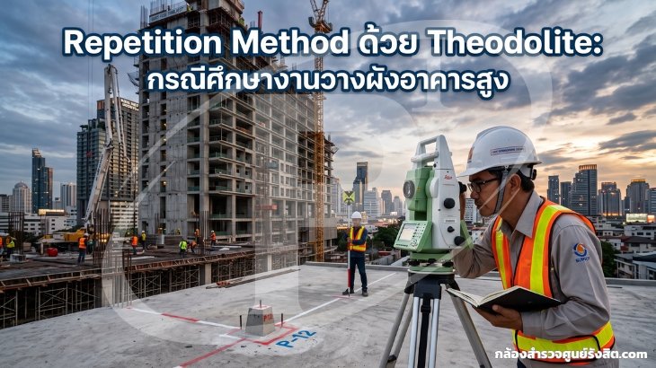 Repetition Method ด้วย Theodolite: กรณีศึกษางานวางผังอาคารสูง