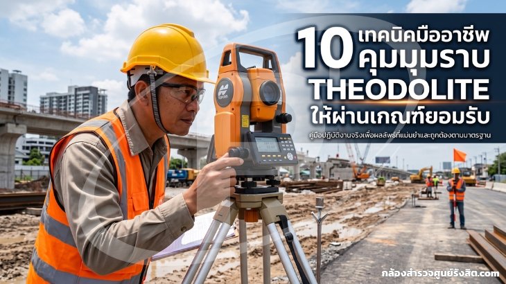 10 เทคนิคมืออาชีพ คุมมุมราบ Theodolite ให้ผ่านเกณฑ์ยอมรับ