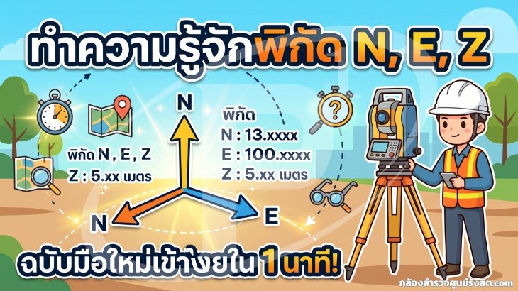 ทำความรู้จักพิกัด N, E, Z ฉบับมือใหม่เข้าใจง่ายใน 1 นาที!