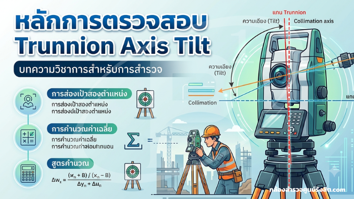 หลักการตรวจสอบ Trunnion Axis Tilt ของ Total Station