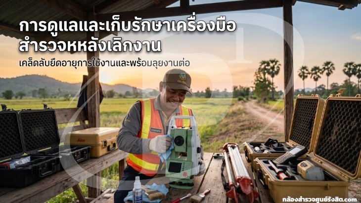 การดูแลและเก็บรักษาเครื่องมือสำรวจหลังเลิกงาน