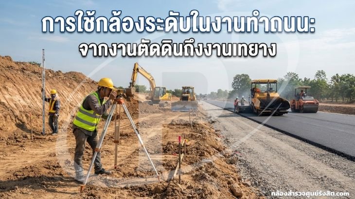 การใช้กล้องระดับในงานทำถนน: จากงานตัดดินถึงงานเทยาง
