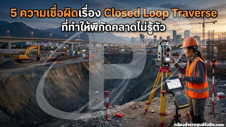 5 ความเชื่อผิดเรื่อง Closed Loop Traverse ที่ทำให้พิกัดคลาดไม่รู้ตัว