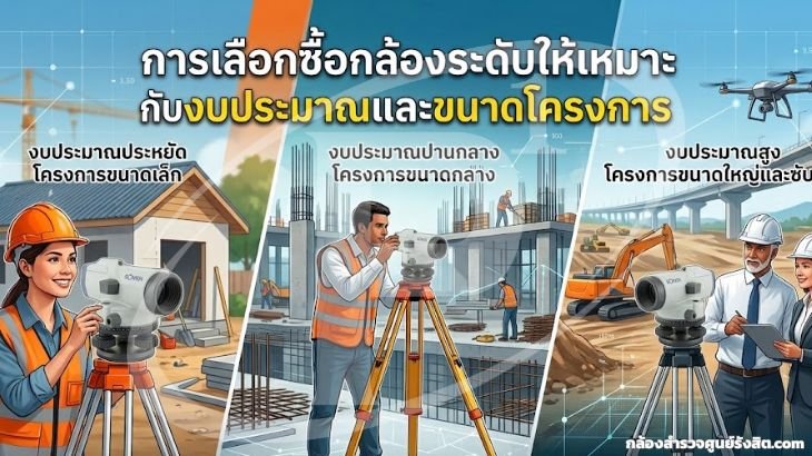 การเลือกซื้อกล้องระดับให้เหมาะกับงบประมาณและขนาดโครงการ
