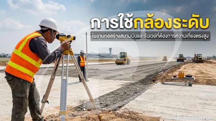  การใช้กล้องระดับในงานก่อสร้างสนามบินและรันเวย์ที่ต้องการความเที่ยงตรงสูง