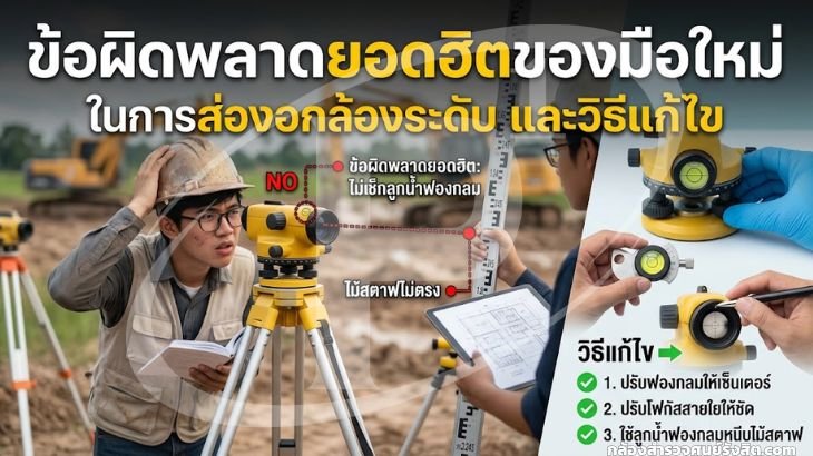 ข้อผิดพลาดยอดฮิตของมือใหม่ในการส่องกล้องระดับ และวิธีแก้ไข