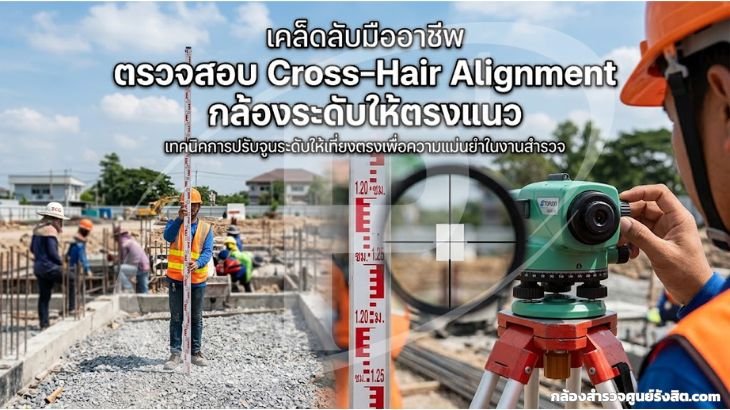 เคล็ดลับมืออาชีพ ตรวจสอบ Cross-Hair Alignment กล้องระดับให้ตรงแนว