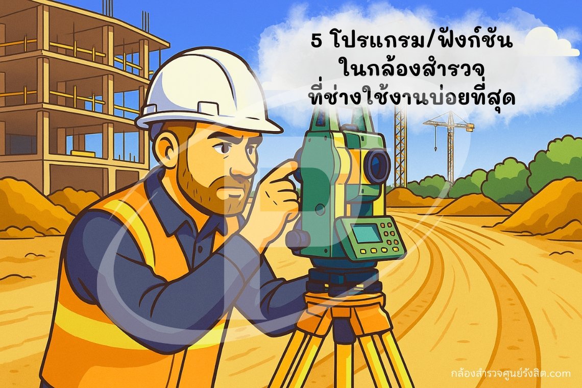 5 โปรแกรม/ฟังก์ชันในกล้องสำรวจที่ช่างใช้งานบ่อยที่สุด