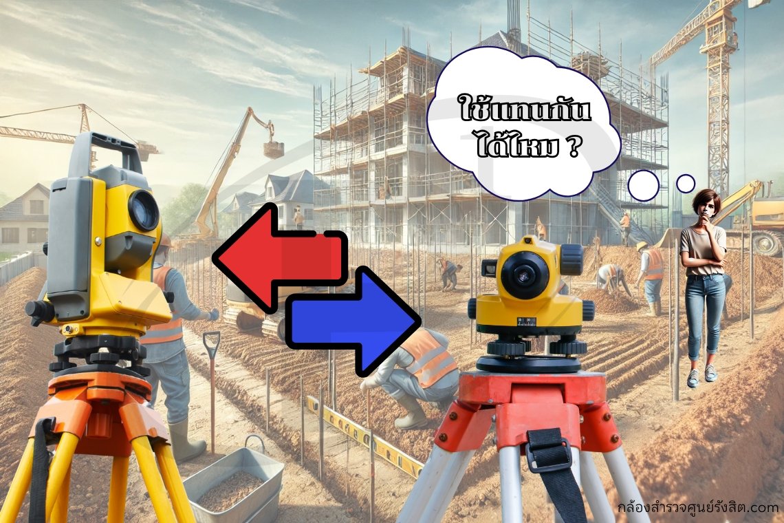 ใช้กล้อง Total Station แทนกล้องระดับ ได้หรือไม่ ? ใช้กล้อง Total Station แทนกล้องระดับ ได้หรือไม่ ?