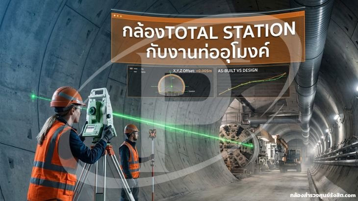 กล้อง TOTAL STATION กับความท้าทายในงานท่ออุโมงค์
