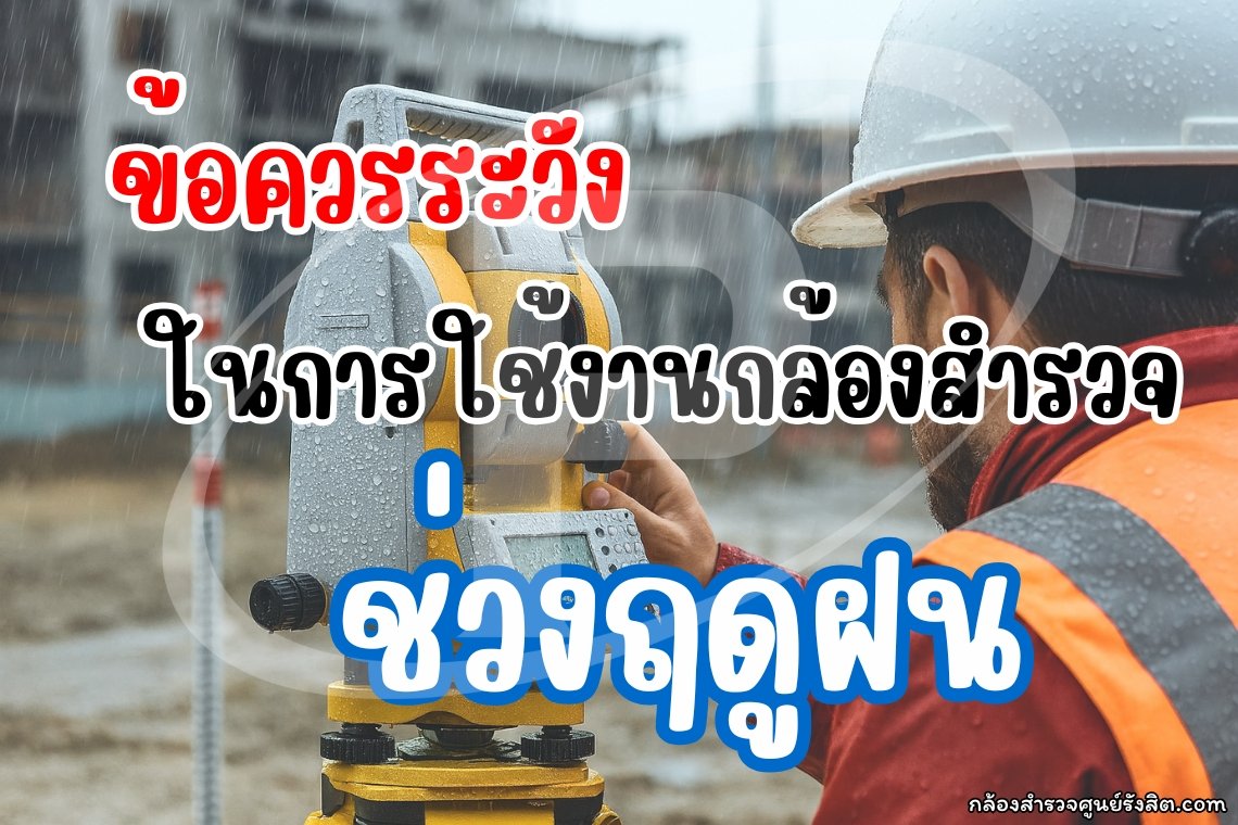 ข้อควรระวังในการใช้งานกล้องสำรวจ ช่วงฤดูฝน