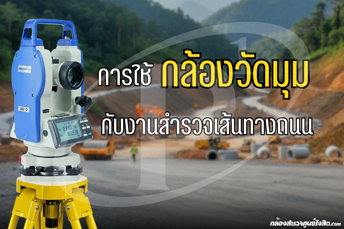 การใช้กล้องวัดมุม (Theodolite) กับงานสำรวจเส้นทางถนน การใช้กล้องวัดมุม (Theodolite) กับงานสำรวจเส้นทางถนน