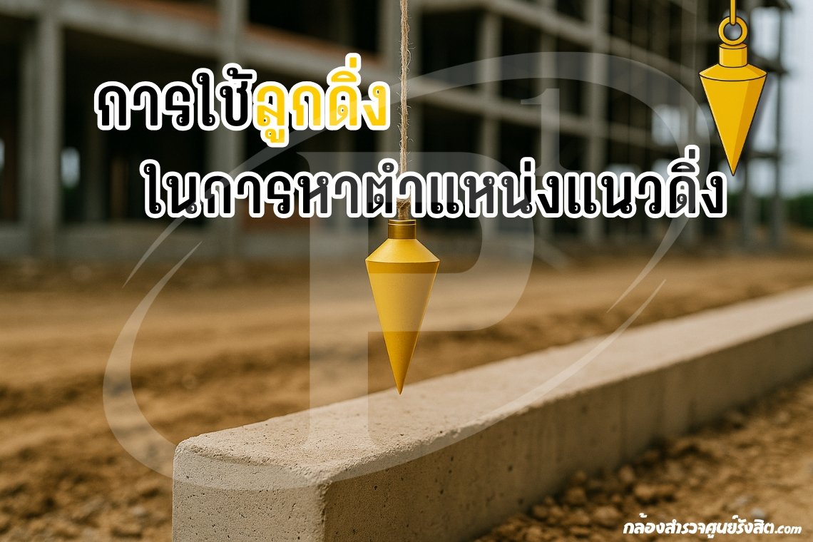 การใช้ลูกดิ่งในการหาตำแหน่งแนวดิ่ง (Vertical Reference)
