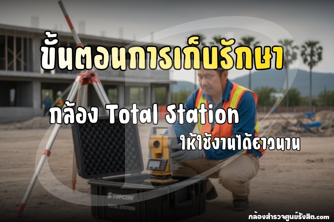 ขั้นตอนการเก็บรักษา กล้อง Total Station ให้ใช้งานได้ยาวนาน