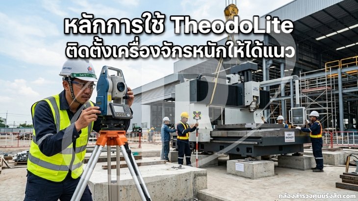 หลักการใช้ Theodolite ติดตั้งเครื่องจักรหนักให้ได้แนว
