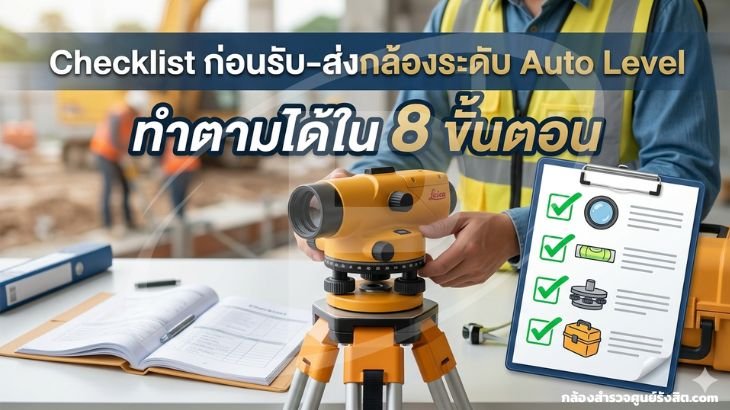 Checklist ก่อนรับ-ส่งกล้องระดับ Auto Level ทำตามได้ใน 8 ขั้นตอน