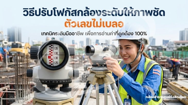 วิธีปรับโฟกัสกล้องระดับให้ภาพชัด ตัวเลขไม่เบลอ