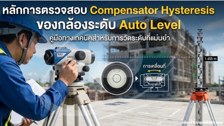 หลักการตรวจสอบ Compensator Hysteresis ของกล้องระดับ Auto Level