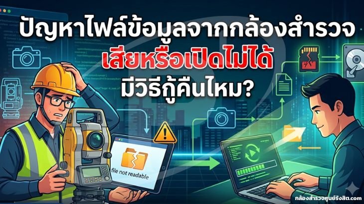 ปัญหาไฟล์ข้อมูลจากกล้องสำรวจเสียหรือเปิดไม่ได้ มีวิธีกู้คืนไหม? 