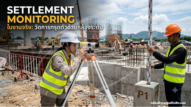 Settlement Monitoring ในงานจริง: วัดการทรุดตัวด้วยกล้องระดับ