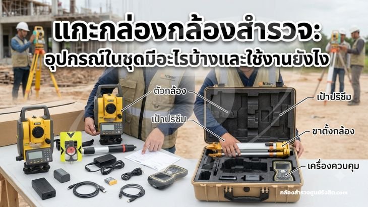  แกะกล่องกล้องสำรวจ: อุปกรณ์ในชุดมีอะไรบ้างและใช้งานยังไง