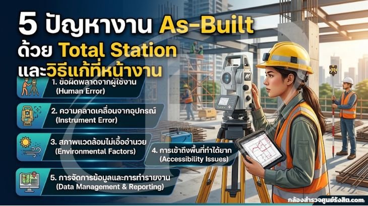 5 ปัญหางาน As-Built ด้วย Total Station และวิธีแก้ที่หน้างาน