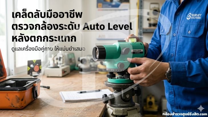 เคล็ดลับมืออาชีพ ตรวจกล้องระดับ Auto Level หลังตกกระแทก
